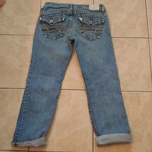 VTG American Eagle Y2K Low Rise Crop Jeans Women's Size 6